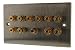 Fisual Stainless Steel Speaker Wall Plate - 5.1