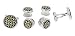 Silver plated cufflinks and shirt stud set with presentation box. Made in the U.S.A