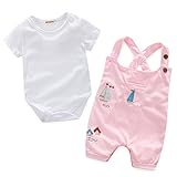 (ヤンググロリ)YOGLY 新品　ベビー服　ロンパース ロンパーススーツ　新生児　半袖 出産祝い　男の子　女の子　ボディ肌着　ボディスーツ オーバーオール 2点セッド