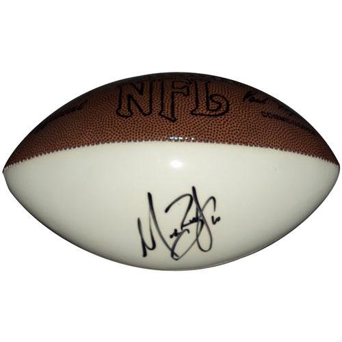 Marc Bulger Autographed Football - White - Autographed Footballs