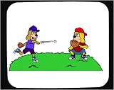 Mouse Pad with glove, baseball, dog