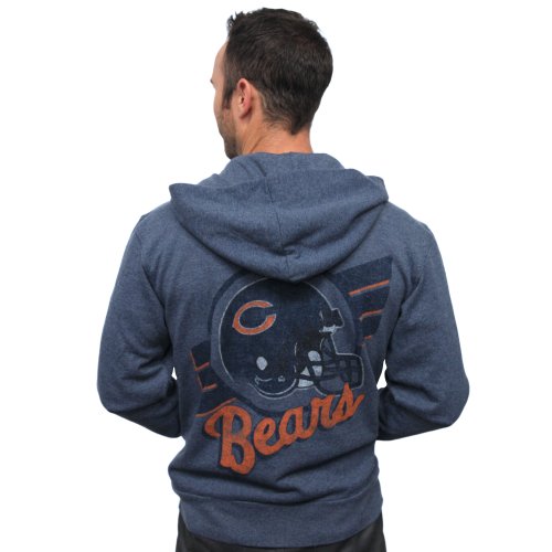 NFL Men's Chicago Bears Vintage Hooded Sweatshirt (New Navy , medium )