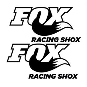Fox Racing Shox Mountain Bike Decals Stickers x2 (BLACK + WHITE)
