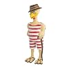 Charming Pet Products Small Grampa Gimpy Hip Squeaky Latex Dog Toy