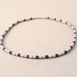 Urban Boundaries - Urban Boundaries Blue & Natural Wood Necklace (18", Metal Closure)