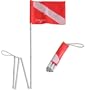 9" X 11.5" Dive Flag with 5 FT Fold-Up Pole, (Fits into BCD Pocket)