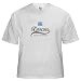 Discus Script Fish White T-Shirt by CafePress