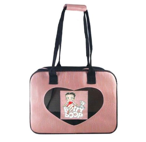 Betty Boop Collapsible Cat Dog Pet Carrier - Pink Crocodile Pattern
