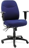 Alera WR41FB20B Wrigley Series High-Back Multifunction Chair with Blue Upholstery