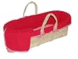 Tadpoles 5 Pc. Cable Knit Moses Basket Set- Red