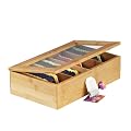 Zeller 25326 Teebeutelbox , Bamboo/Acryl / 33.5 x 20 x 9/ 33.5 x 20 x 9