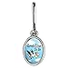 Grandma To Be Stork Baby Grandmother Antiqued Oval Charm Clothes Purse Suitcase Backpack Zipper Pull Aid