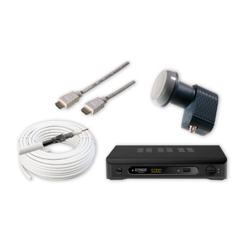 Schwaiger SATSET31 SAT HD Umr&uuml;stset (Analog auf digital HD, Receiver (schwarz), single LNB Preisvergleich
