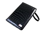 DURAGADGET Black Faux Alligator/Crocodile-Skin 
