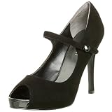 Nine West Womens Luminous Mary Jane Pump,Black Suede,8 M