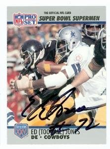 Ed Jones autographed football card (Dallas Cowboys) 1990 Pro Set #78 at Amazon.com