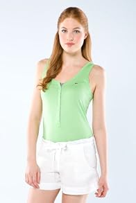 Sleeveless Cotton Jersey Henley Tank