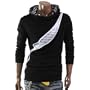 Herren-Kapuzenjacke Hoody stufiger Reissverschluss (D067)
