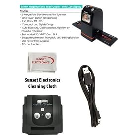 Click here to buy 35mm Slide and Negative Scanner 5.0 Mega Pixel Stand Alone Slide Copier with 2.4-Inch Tft... by SSE.