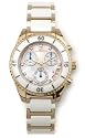 Klaus Kobec WK33 Ladies 'Wicked' Ceramic Rose Gold and White Swiss Chronograph Watch With Mother-of-Pearl Diamond Dial