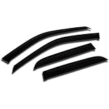 TuningPros WV-207 Window Visor Deflector Rain Guard Dark Smoke 4-pc Set