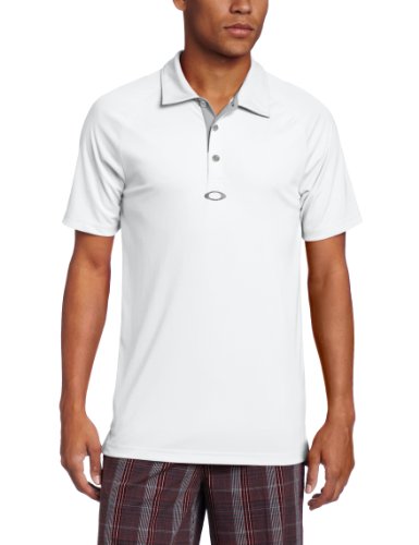 Oakley Men's Elemental Polo, White, Medium On Sale