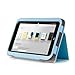 GMYLE Aqua Blue PU Leather Slim Folio Magnetic Flip Stand Case Cover with Sleep/ Wake Function for Barnes & Noble Nook HD 7