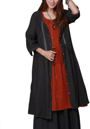 Women's Bohemia Sleeveless Loose Irregular Vest Midi Length Casual Dress Grey