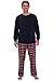 Del Rossa Men's Flannel Pajama Set, Knit Top Cotton Pjs