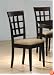 2 Contemporary Style Cappuccino Finish Wood Dining Chairs