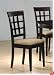Set Of 2 Contemporary Style Cappuccino Finish Wood Dining Chairs