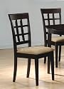 Furniture online: Coaster Contemporary Style Dining Chairs, Cappuccino Wood Finish, Set of 2