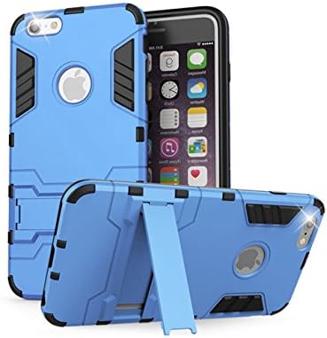 iPhone 6s plus case iPhone 6/6s plus armor antiskid bracket shell,(press resistant)，(Shock absorption), protective containment (Blue)