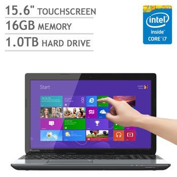 Toshiba Satellite S55t Touchscreen Laptop 4th Gen Intel® CoreTM I7-4700mq 2.4ghz 16gb Ddr3 1600mhz (Max 16gb) 1tb (5400 Rpm) Serial ATA Hard Disk Drive Dvd Supermulti Drive Supporting 11 Formats On Sale
