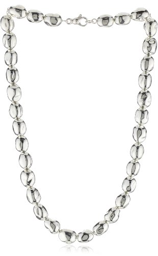 Zina Sterling Silver Small Baroque Pearl Bead Necklace In Silver