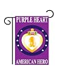 Purple Hearts Garden Flag Indoor/outdoor 13.5" X 18"
