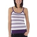 Juniors' Xhilaration® Striped Tank - True White Ground/ Italian Aster