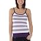 Juniors' Xhilaration® Striped Tank - True White Ground/ Italian Aster