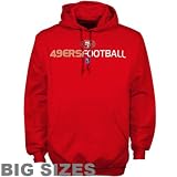 SAN FRANCISCO 49ERS SCARLET DUAL THREAT BIG SIZES HOODED SWEATSHIRT (6XL)
