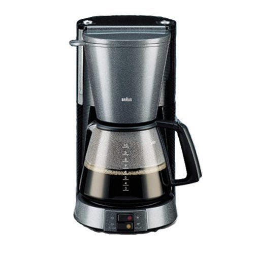 Braun KF 147 Kaffeeautomat AromaSelect Pearl-Black Collection pearl-titan/schwarz