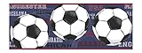 York Wallcoverings JE3540BDSMP Friends Forever He Scores Soccer Wallpaper Memo Sample, 8-Inch x 10-I