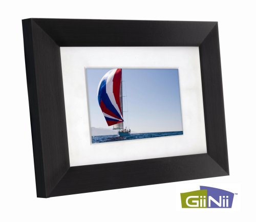 GiiNii 5 Inch Digital Picture Frame in Ebony Wooden Frame