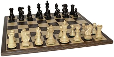 14" Inlaid Wood Folding Chess Set