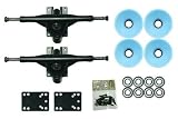 LONGBOARD SKATEBOARD 150 TRUCKS 70mm 70 mm blue WHEELS Bearing New KIT