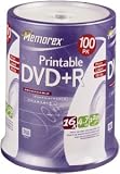 Cheap DVD+R Recordable Discs, Ink Jet Print, 4.7 GB, Silver, 100/Pack MEM32025623
