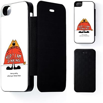 Distress Flares wow Black Flip Case Snap-On Protective Hard Cover for Apple® iPhone 5 / 5s by Clive Gardner + FREE Crystal Clear Screen Protector