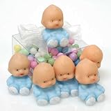 Bulk Pkg of 100 Mini Blue Trim Babies for Favors & Decorations