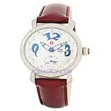 Michele CSX Blue Diamond Steel Burgundy Ladies Watch MWW03E000058 by Michele