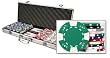 Premium Set of 500 Ace King Poker Chips w/6 dealer buttons, 5 dice and 2 playing card decks.