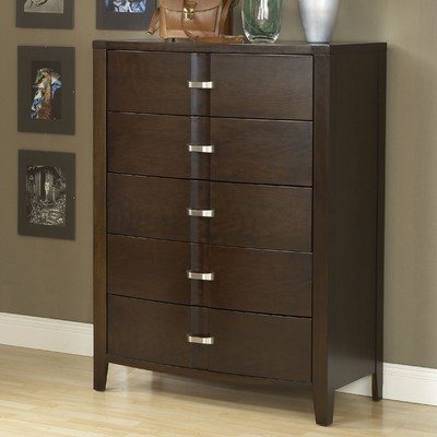 Modus Furniture 1U2684 Perimeter Five Drawer Chest, Chocolate Brown